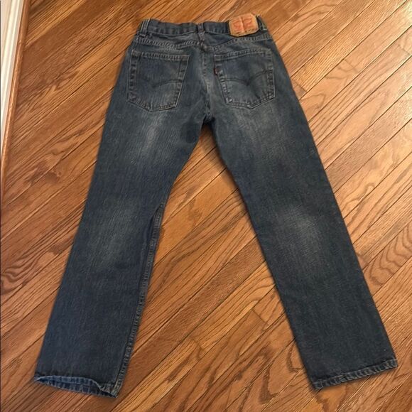 Levi's Blue Straight 505 Jeans Boy’s 16 Regular 28 W x 28 Length - Picture 6 of 10